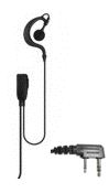 Kenwood TK3101 G Shape Earpiece with PTT and Mic