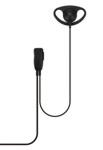 ICOM D Shape Earpiece with Lapel Mic & Inline PTT - 2 PIN RIGHT ANGLE